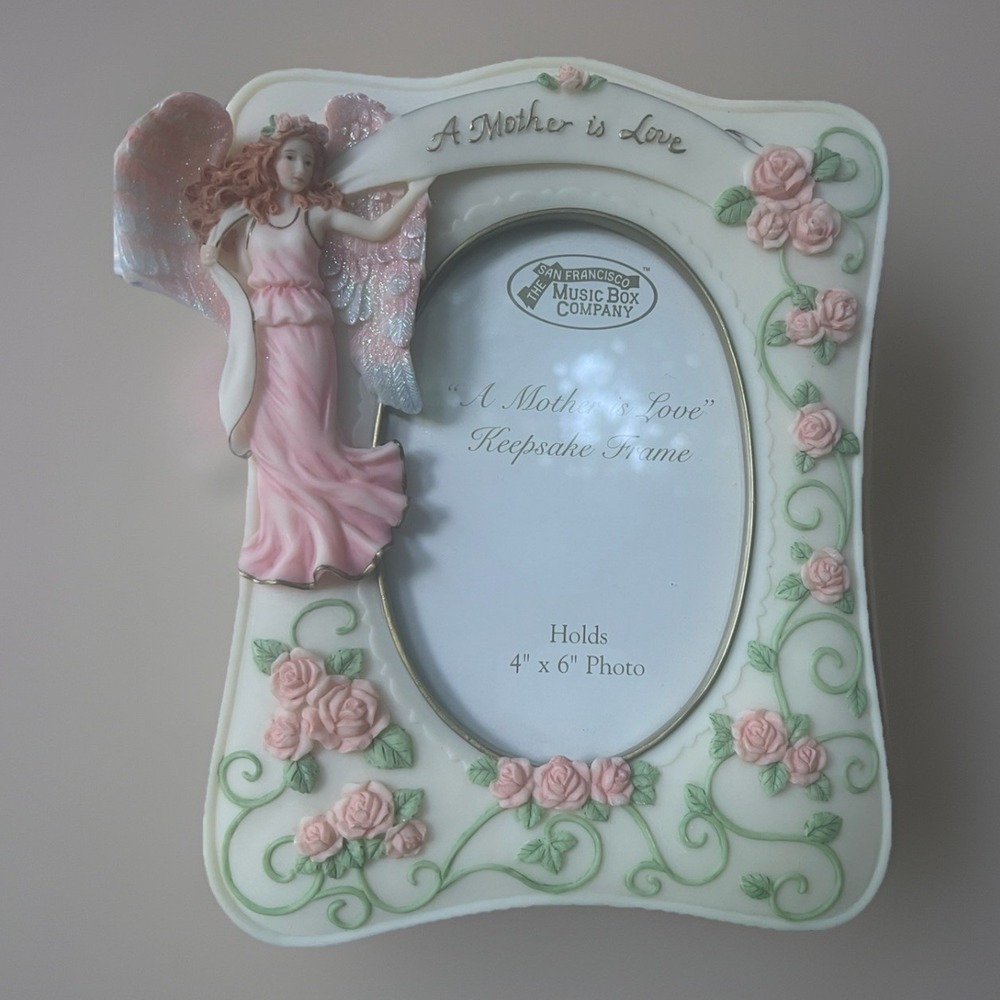 San Francisco music box company A Mothers Love Picture Frame 5"x7" Angel